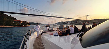 Istanbul Sunset Cruise on the Bosphorus, Bosphorus Sunset Cruise with Live Guide on Luxury Yacht.
